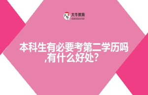 本科生有必要考第二学历吗,有什么好处？