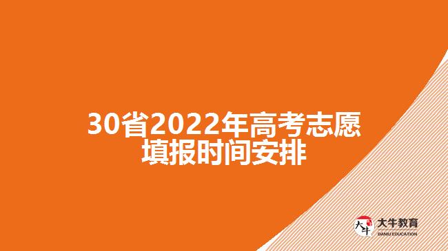 转给高考生！30省志愿填报时间安排来了