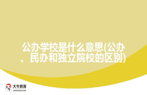 公办学校是什么意思(公办、民办和独立院校的区别)