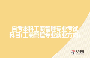 自考本科工商管理专业考试科目(工商管理专业就业方向)