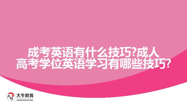 成考英语有什么技巧?成人高考学位英语学习有哪些技巧?